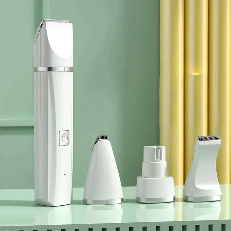 4 in 1 Electric Pet Grooming Kit - Hair Trimmer, Clippers, Nail Grinder for Cats & Dogs